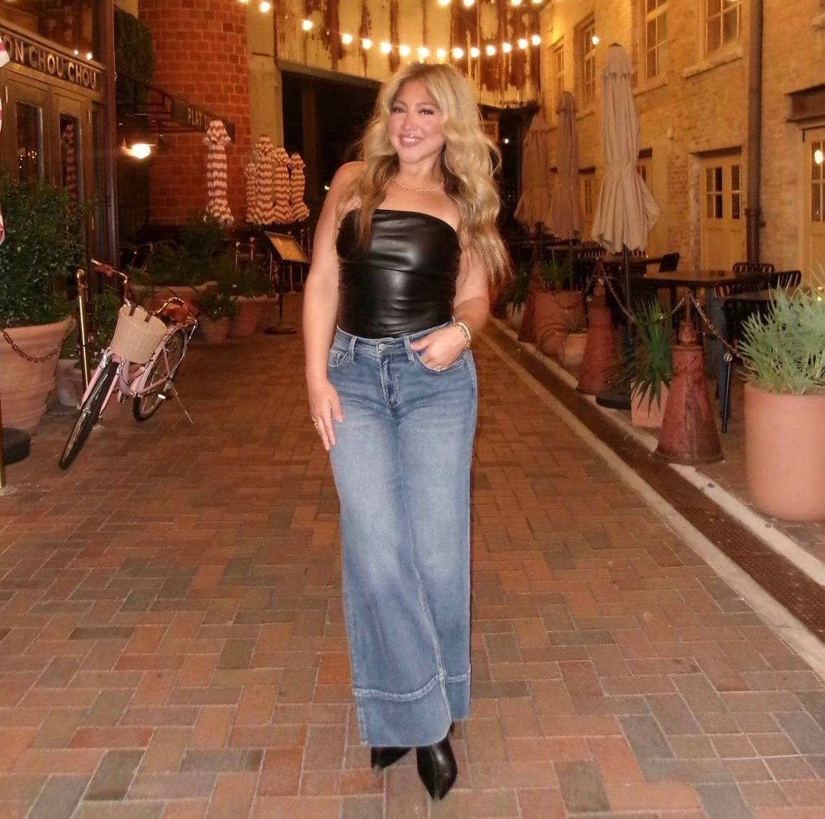 Courtney Denim Wide Leg Trouser