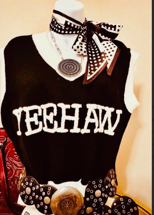 YEEHAW Western Knit Sweater Vest